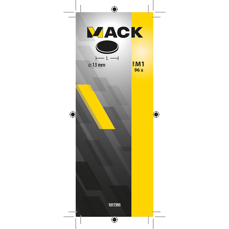Mack 1017393 - selbstklebende Abdeckkappe Kunstbuche 96 Stück 13 mm | 10 Stück