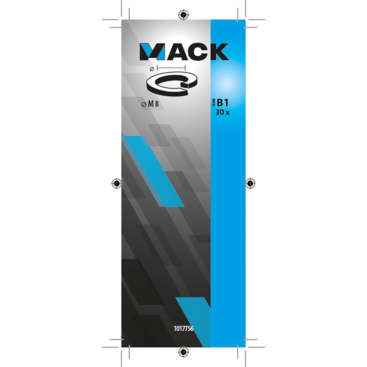 Mack 1017756 – Federscheibe aus verzinktem Stahl 30 Stück m 8 | 10 Stück