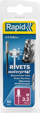 Rapid wasserfester Blindniet ø 3,2 x 8 mm 50 Stück + Bohrer