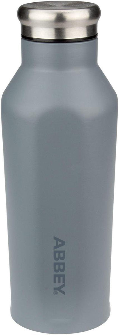 Abbey Camp Abbey Doppelwandige Trinkflasche – 0,35 l – Grausilber – Edelstahl