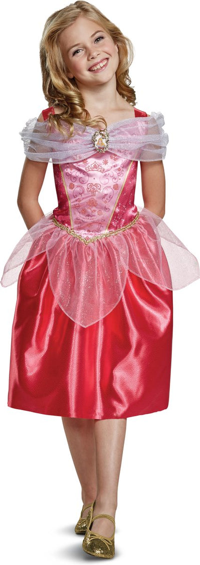 Verkleidung Disney Prinzessin – Dornröschen, Aurora Classic, Größe M (7–8 Jahre), Mädchen
