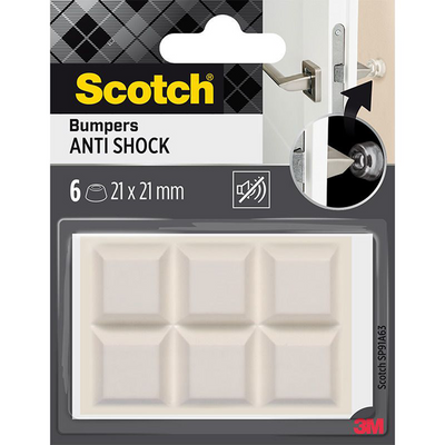 3 m 1070696 – Scotch® Anti-Shock-Wandstoßstangen, selbstklebend, weiß, 21 mm x 21 mm | 10 Stück