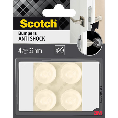 3m 1070699 - Scotch®anti Shock Wall Bumpersselbstklebend weiß ø 22mm, 4er Pack | 7 Stück