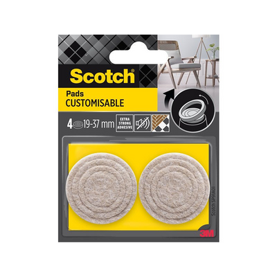 3m 1070689 - Scotch® individualisierbare Pads selbstklebend, beige, ø 19x37 mm | 14 Stück
