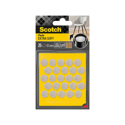 3m 1070702 - Scotch® extra weiche Filzgleiter selbstklebend beige, ø 13 mm | 11 Stück
