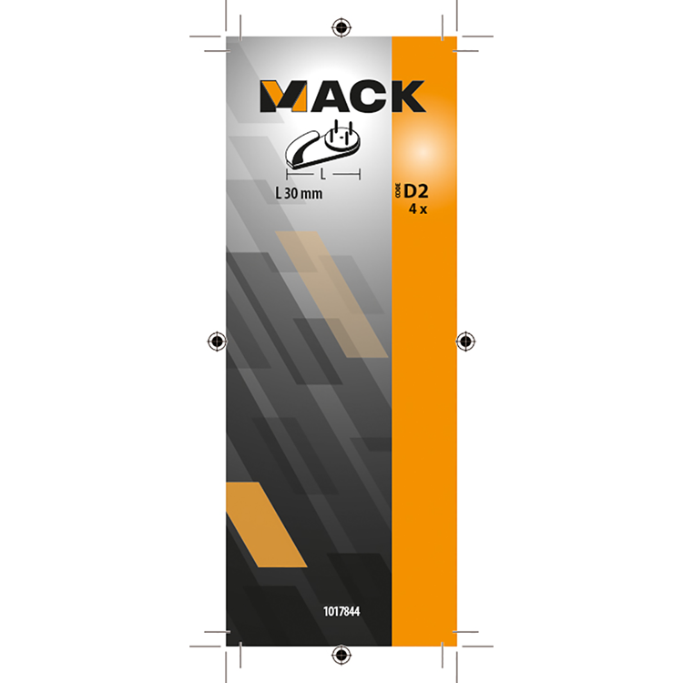 Mack 1017844 – Betonhaken Kunststoff 4 Stück 30 mm | 10 Stück