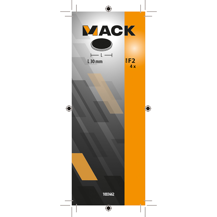 Mack 1003662 - Tafelmagnet Kunststoff rot 4 Stück 30mm | 10 Stück