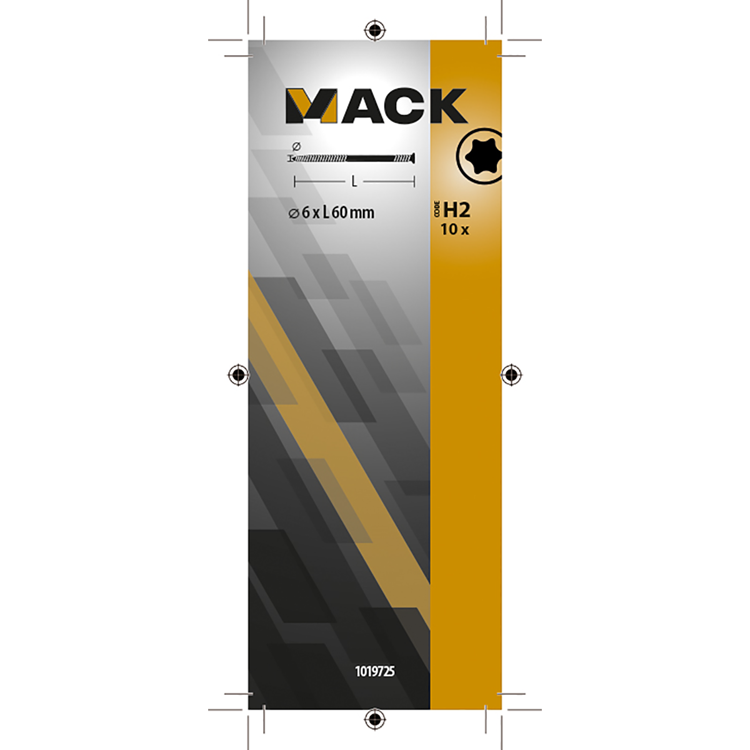 Mack 1019725 - Stellschraube verzinkt 10 Stück 6 x 60 mm | 10 Stück