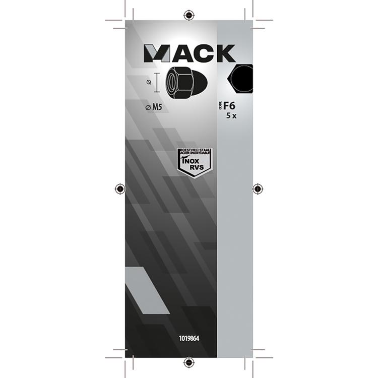 Mack 1019864 – Sechskant-Hutmutter Edelstahl A2 5 Stück M5 | 10 Stück