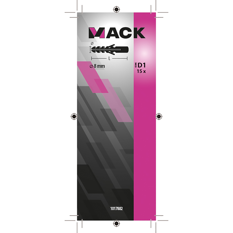 Mack 1017882 - Stopfen Polyethylen 15 Stück 8 mm | 5 Stück