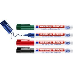 CD DVD BD Marker 8400 edding 4-8400-4 1mm schwarz, rot, grün, blau