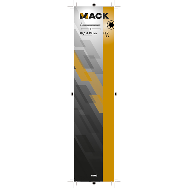 Mack 1019963 – Betonfensterschraube verzinkt Zylinderkopf 4 Stück 7,5 x152 mm | 5 Stück