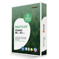Recyclingpapier Nautilus A3 80 g m² weiß 112 Cie 500 Blatt