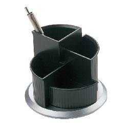 Stiftebox Helit h6220599 schwarz silber drehbar