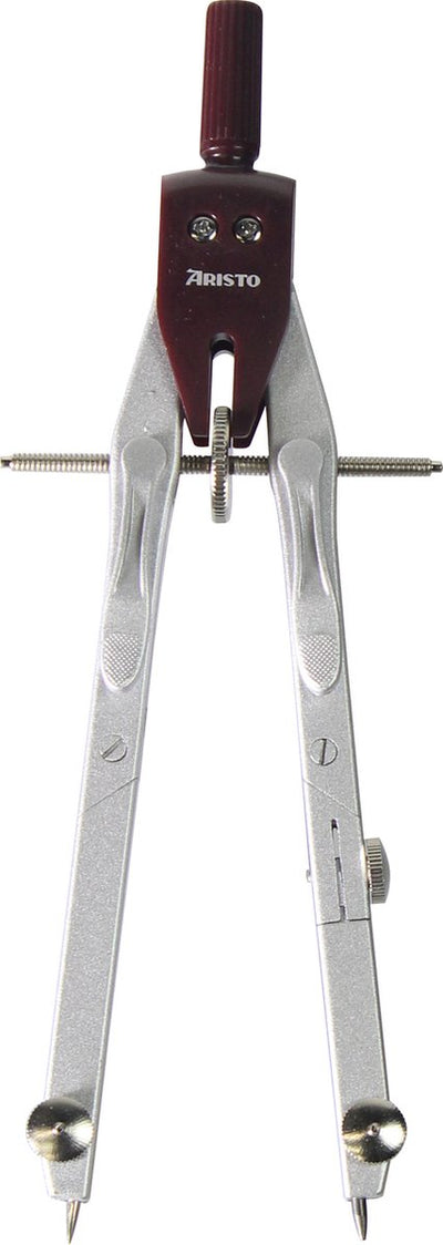 Aristo Schnellverstellkompass – Geocollege – Länge 170 mm – Durchmesser 340 mm – Weinrot – AR-55441
