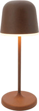 Eglo Maniera-S Tischleuchte – Erdspießlampe – wiederaufladbar (bis zu 28 Stunden Licht) – 20 cm – rostbraun weiß – kabellos – dimmbar – drinnen und draußen