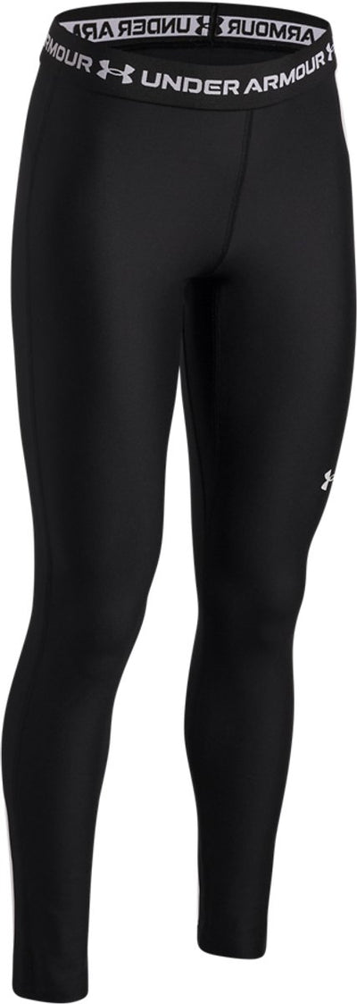 Under Armour Heatgear Leggings-Blk Mädchen-Sporthose – Schwarz – Weiß