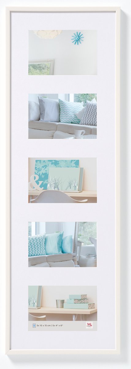 Walther New Lifestyle - Kunststoffrahmen - Fotogröße 5 x 10x15 cm - Weiß