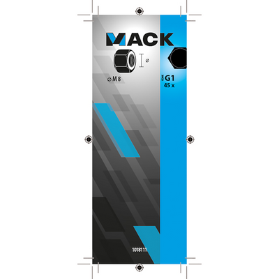 Mack 1018111 - Sechskantmutter Stahl verzinkt 45 Stk. M 8 | 5 Stück