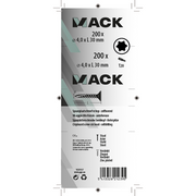 Mack 1020137 – Spanplattenschraube VZ KP-SelbstsicherndGVZ 200 Stück 4,0 x 30 mm | 5 Stück - afbeelding 5
