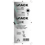 Mack 1020144 – Spanplattenschraube VZ KP-SelbstsicherndGVZ 200 Stück 4,5 x 35 mm | 5 Stück - afbeelding 2