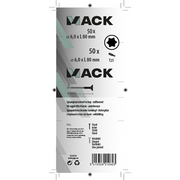 Mack 1020158 - Spanplattenschraube VZ KP-SelbstsicherndGVZ 50 Stück 6,0 x 80 mm | 5 Stück - afbeelding 2