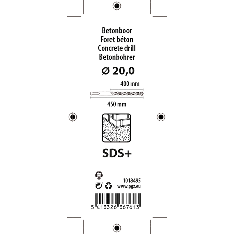 Mack 1018495 – SDS-Bohrhammer SDS + 20 x 450 mm | 5 Stück