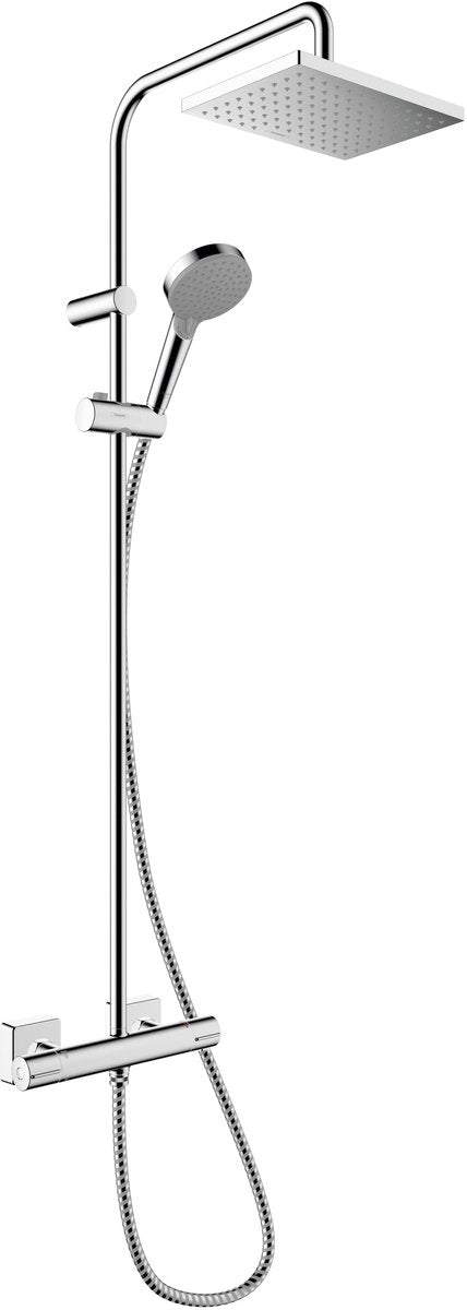 Hansgrohe Lackform - Showerpipe - 230mm Größe - 1 Strahlfunktion - Chrom - mit Thermostat