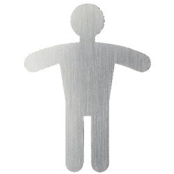 Piktogramm Herrentoilette aus langlebigem, selbstklebendem Edelstahl