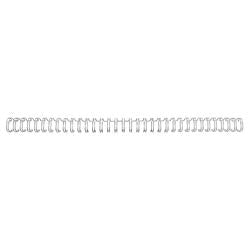 Binderücken Drahtbindung 34 GBC Metall 14 mm Silber Kapazität 105 Blatt