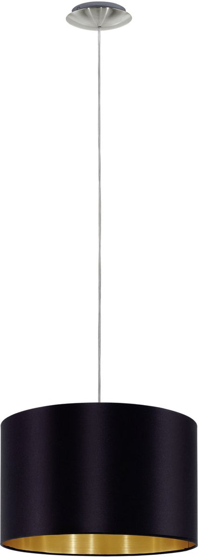 Eglo Maserlo – Hängelampe – 1 Licht – ø380 mm. - Nickel matt - Schwarz, Gold