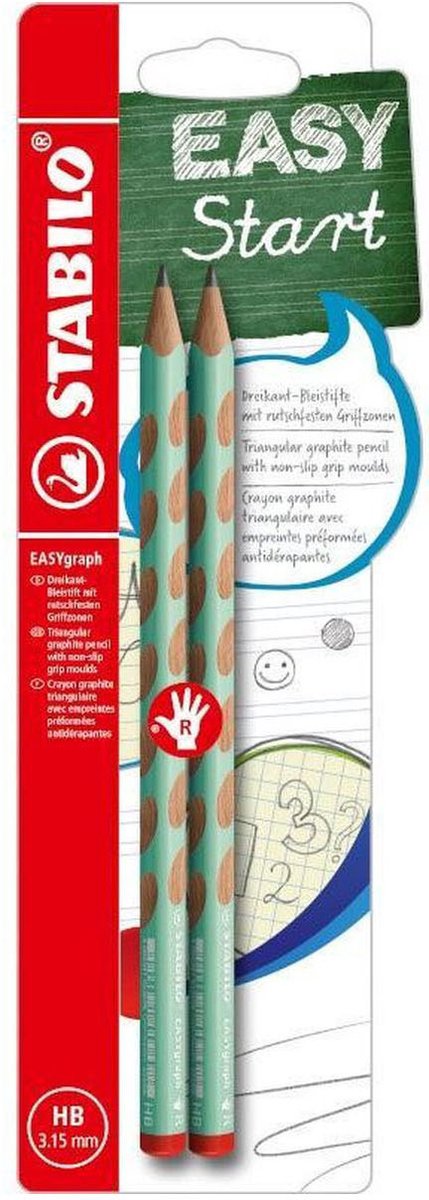 Stabilo easygraph hb Rechtshänder-Graphitstifte grün - 2 Stk.