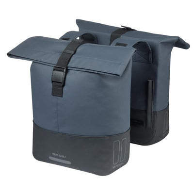 Basil Doppelte Fahrradtasche Cove 28-32l 14 x 29 x 36 cm - Blau Schwarz