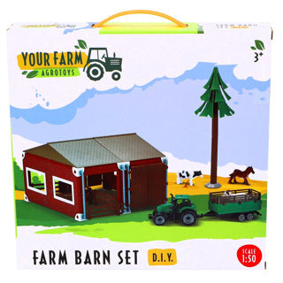 Agrotoys Farm mit Traktor und Tierskala 1:50