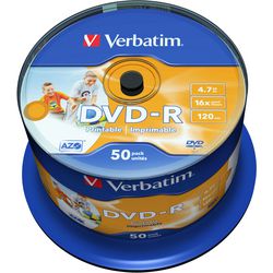 DVD-R Spindel Verbatim 43533 4,7GB 16x 50 Stück