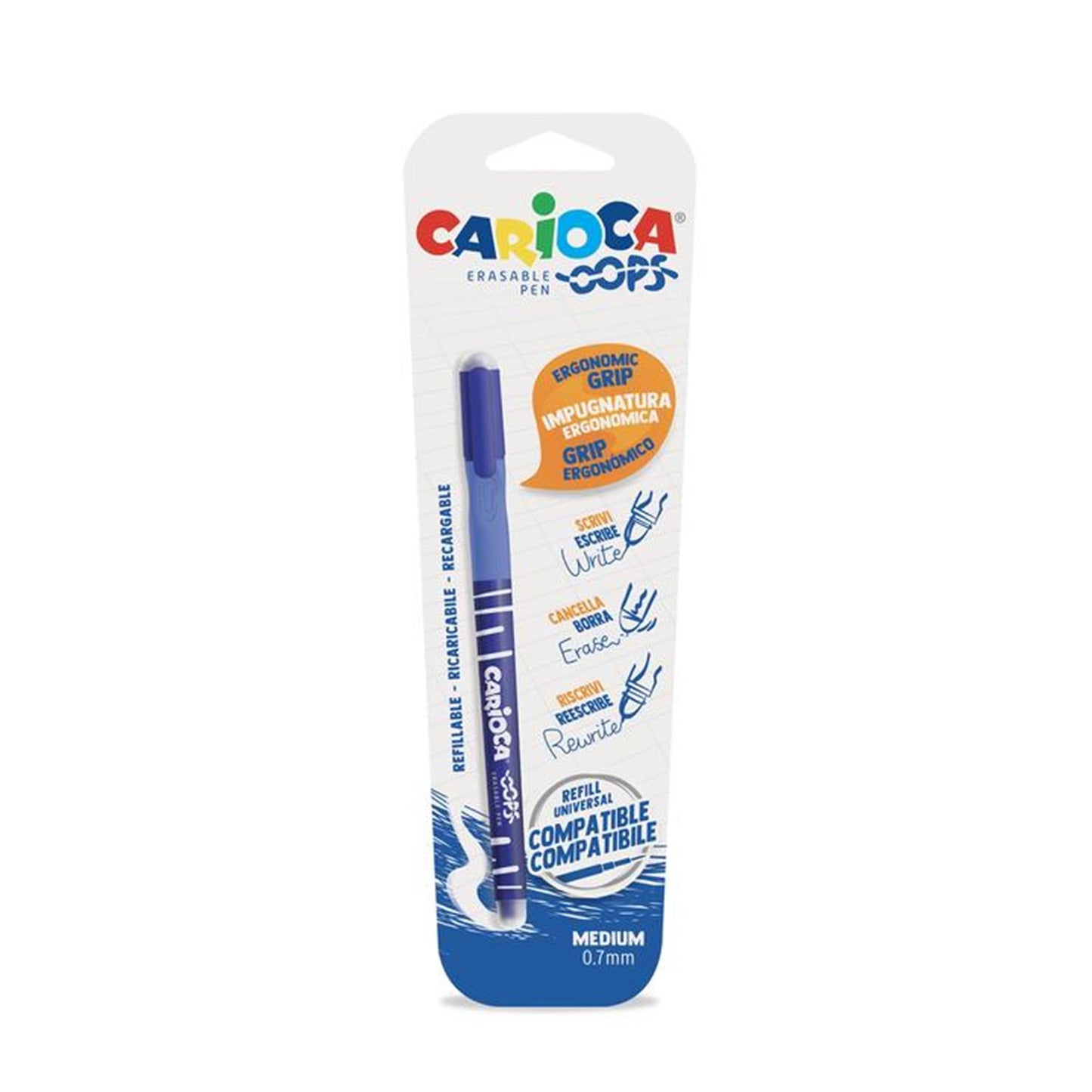 Carioca oops löschbarer Stift 0,7 mm blau