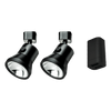 Starterset - 2x Lanciano Scheinwerfer schwarz groß + doppelter USB-A Anschluss