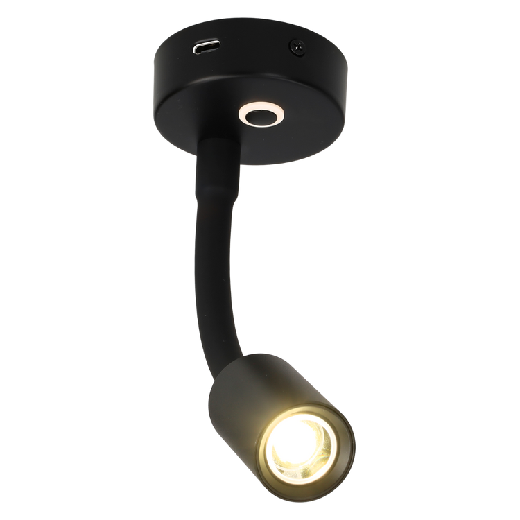 Felino Flex Aufbaustrahler mit USB-C und Touch-Dim-Schalter