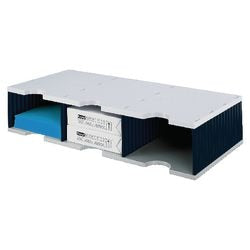 Sortierstation Jumbo Styrodoc 723 x 331 x 153 mm grau schwarz