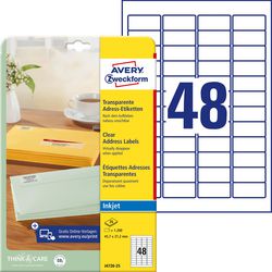 Inkjet-Adressetiketten, je 1.200 Stück, weiß