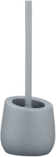 Wenko WC-Bürstenhalter Badi mattgrau aus Keramik mit Silikon-Bürstenkopf – WC-Bürste mit Halter – WC-Bürste mit Halter freistehend