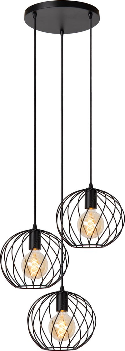 Lucide Danza - Hängelampe - ø 50 cm - 3xe27 - schwarz
