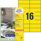 Etiketten avery zweckform universal gelb 37 x 105 mm