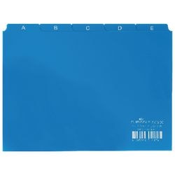 Alphabetischer Registerindex, langlebig, A5, 14,8 x 21 cm, Register 40 mm, blau