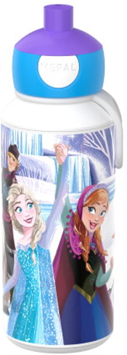 Mepal Pop-Up-Trinkflasche Campus – 400 ml – gut schließend – Trinkbecher für Kinder – Frozen Friends
