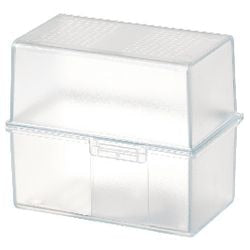Box mit Karteikarten HAN A7 12,1 x 7,4 x 10,1 cm transparent für 300 Karten
