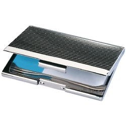 Visitenkartenhalter Sigel VZ130 91x56mm chrom 20 Karten