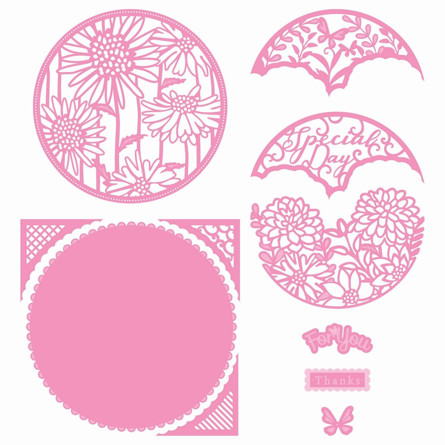 Tonic Studios • Essentials-Stanzform-Set, Sonnenblumen-Silhouette-Schichtung