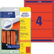 Rückenschild 4766 Avery 61x192mm rot 80 Stück
