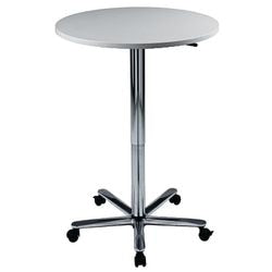 Bach Stehtisch Hammerer 70 75 x 72 - 114 cm grau verchromtes Tischbein